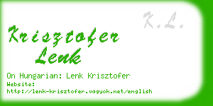 krisztofer lenk business card